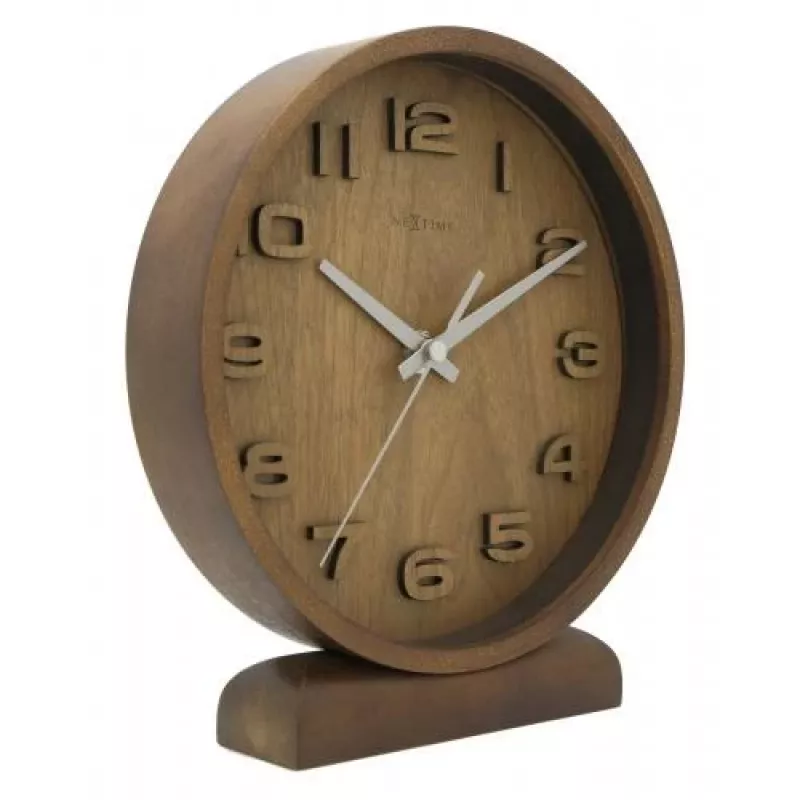 Reloj de pared NeXtime 5192gs Wood Wood Small, 22x20 cm, pared, madera, gris
