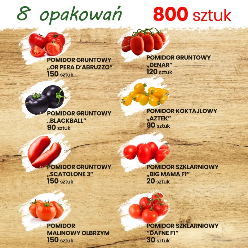 Set de semillas de tomate Toraf Eden – 8 paquetes