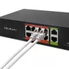 Switch de red QOLTEC Fast Ethernet PoE 8xRJ45 con 2xRJ45 uplink