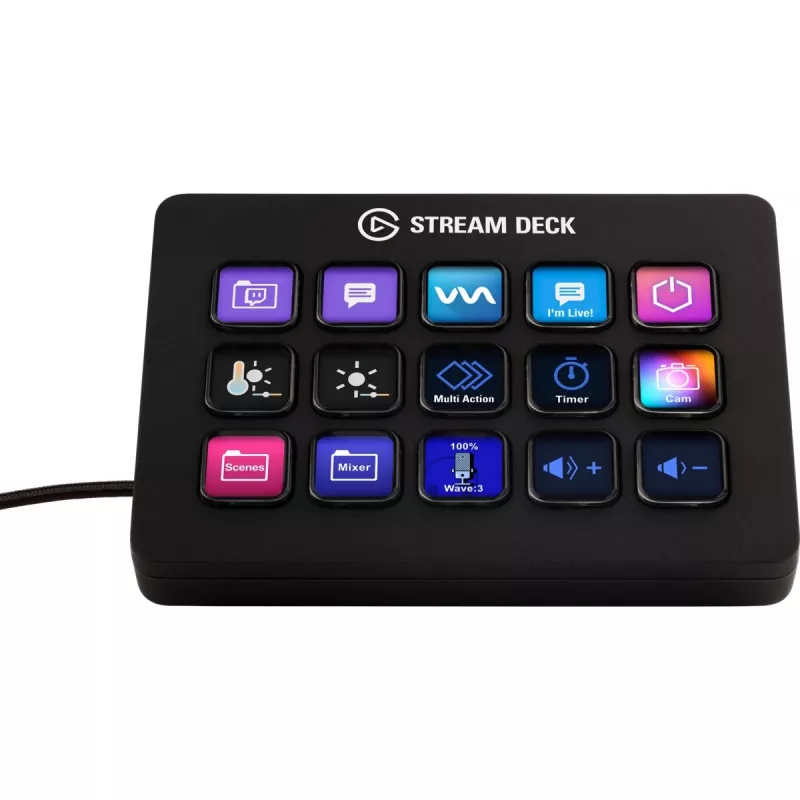 Elgato Stream Deck MK.2 – Panel de control USB personalizable de 15 teclas con teclas clásicas, negro