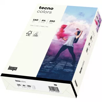 Inapa Tecno colors blanco A4 — 250 hojas, 160 g/m²