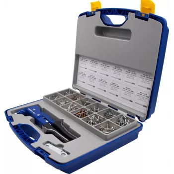 Set de remaches ciegos GESIPA NTX 2,4–5 mm, 942 uds. — remaches ciegos surtidos para fijación