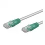 Wentronic Goobay cable de red cruzado CAT 6, U/UTP, gris, verde, gris-verde, 1 m - material mezcla de cobre CCA (68471)