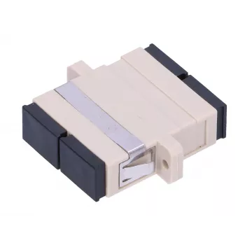 Adaptador de fibra óptica Extralink SC/UPC multimodo dúplex, hembra–hembra, gris