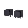 Mesita de noche cama meble NOVA 44×40×52 cm, 1 cajón, azul marino mate