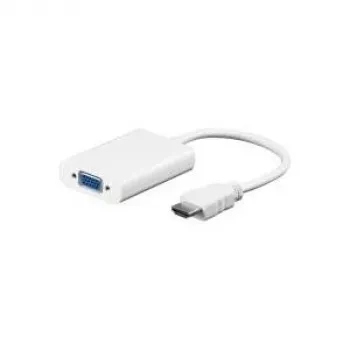 Adaptador HDMI™ a VGA Wentronic Goobay, blanco, 0,1 m - conector macho HDMI™ > conector hembra VGA, conector hembra estéreo 3,5 mm (51758)