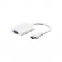 Adaptador HDMI™ a VGA Wentronic Goobay, blanco, 0,1 m - conector macho HDMI™ > conector hembra VGA, conector hembra estéreo 3,5 mm (51758)