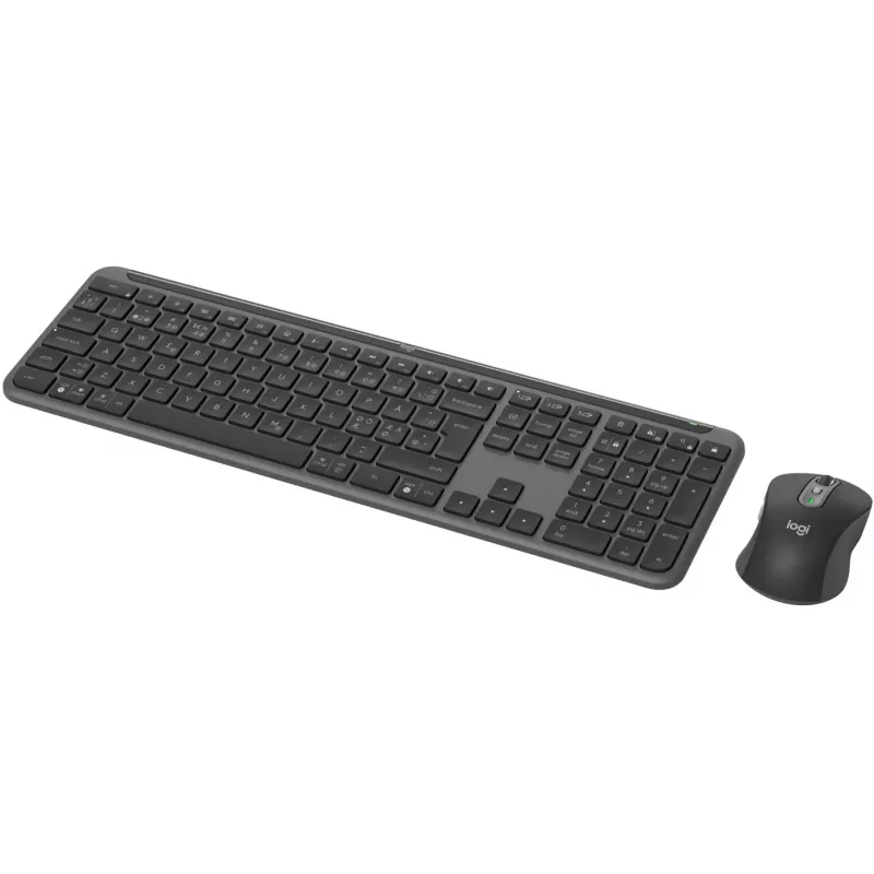Logitech Signature slim Combo MK950 - Conjunto teclado-ratón - Inalámbrico - Bluetooth 5,1 LE - QWERTY - Nórdico - Grafito (920-012488)