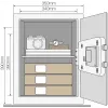 Caja fuerte básica con alarma YEC oficina YALE HOME YEC/390/DB2