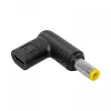Akyga AK-ND-C01 adaptador de carga USB-C a DC 5,5 x 2,5 mm para portátiles, 18,5-20 V, 100 W