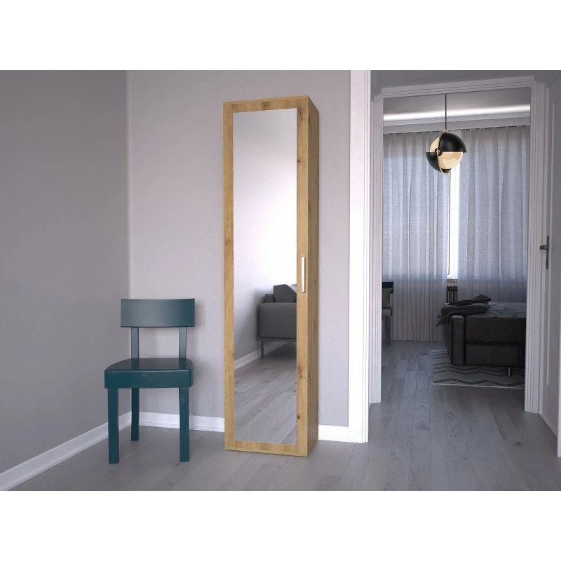 Top E Shop DUO SZAFKA ARTISAN armario de dormitorio, 2 estantes, 1 puerta, roble