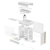 Caja de PC de sobremesa DeepCool CL6600 WH — blanca, compatible con fuentes ATX/PS2/SFX/SFX-L, 140 mm frontal, 120/140 mm superior/trasero, unidades de 2,5