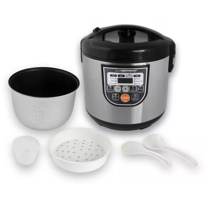Olla multifunción ESPERANZA EKG011, capacidad 5 L, 860 W, negro/acero inoxidable