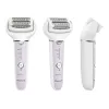 Depiladora Panasonic ES-EY30A – 60 pinzas, 3 velocidades, en húmedo y en seco, a pilas, blanco/lila
