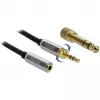 Cable de audio DeLOCK 85779 0,5 m 3,5 mm negro gris