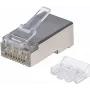 Conector modular RJ45 Intellinet, Cat6A, STP, 3 dientes, para cable rígido, contactos dorados de 15 µ, pack de 90