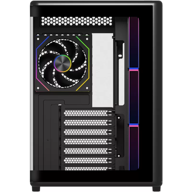 Elite 600 ARGB, caja torre negra, 2x vidrio templado