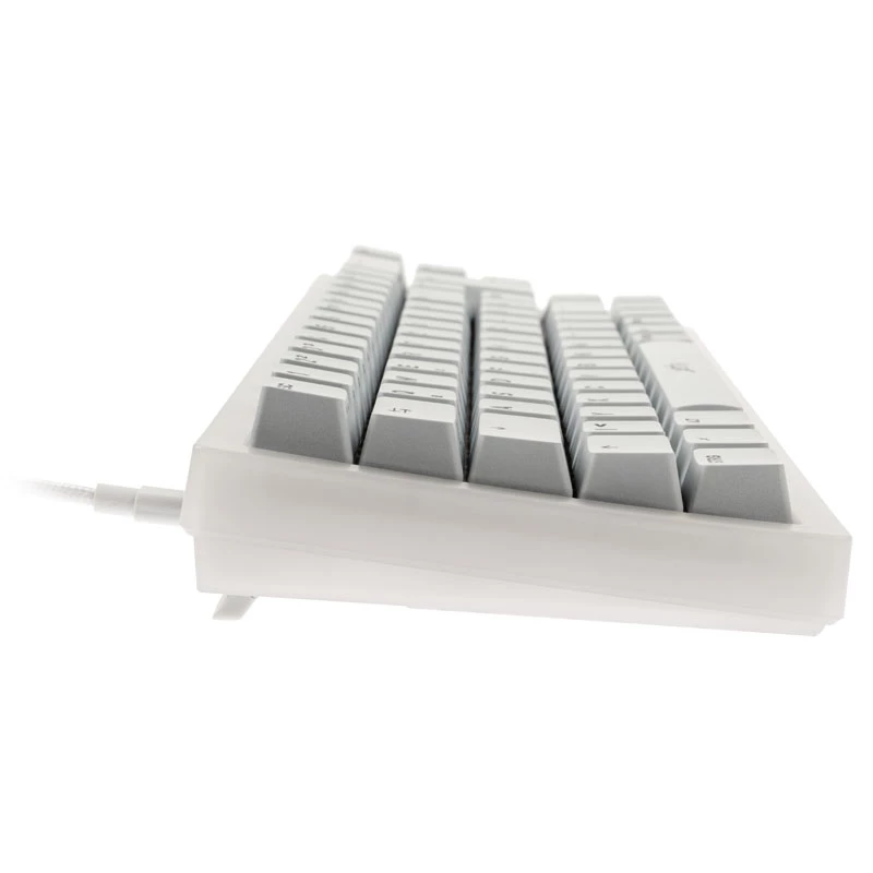 Teclado gaming mecánico TKL XTRFY K5 RGB – tenkeyless, transparente/blanco