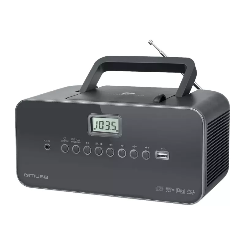 Muse M-28 DG reproductor de CD portátil negro