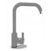 Grifo de cocina PYRAMIS SILVIO DUO monomando gris granito, montaje vertical, 310 mm de altura, caño giratorio