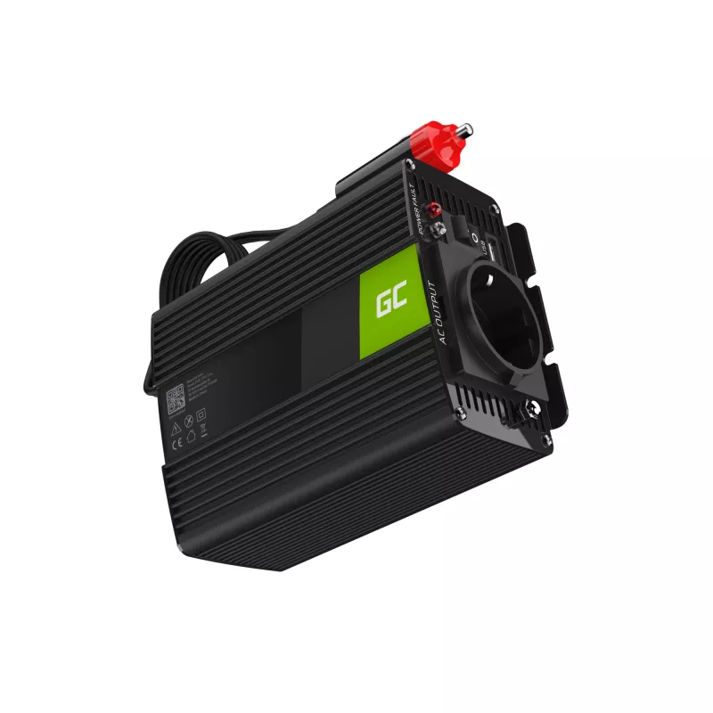 GREEN CELL Convertidor de tensión para coche 12V a 230V 150W/300W Onda senoidal pura