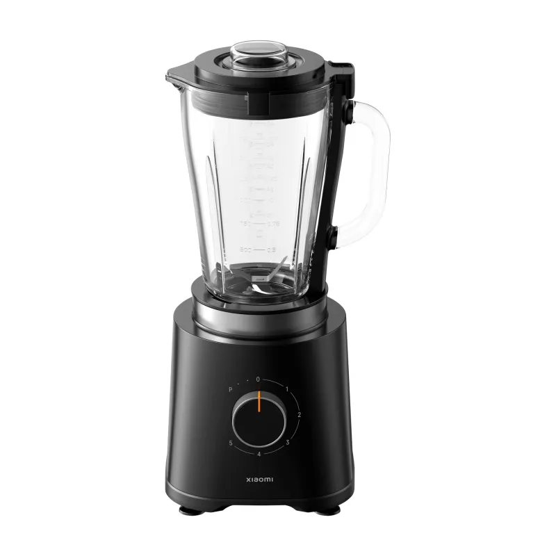 Batidora de cocina Xiaomi BHR8936EU — 600 W, bol 1,75 L, 5 velocidades, control giratorio, cuchillas de acero inoxidable, negra