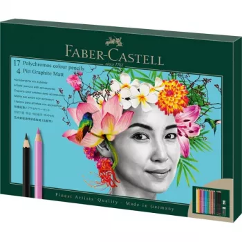 Set de lápices a base de aceite Faber-Castell Polychromos & Pitt Graphite Matt 21 unidades multicolor