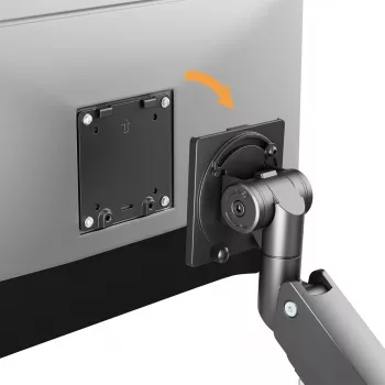 Maclean MC-968 Soporte de monitor de doble brazo con muelle de gas 17-57 27 kg Carga pesada Estable Totalmente articulado Soporte Máx VESA 200x200