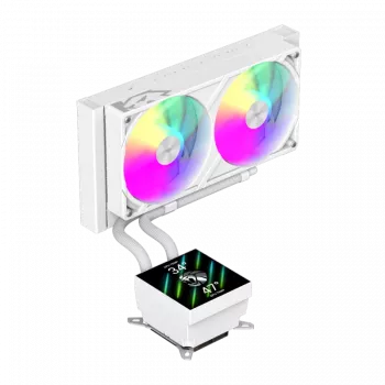 Refrigeración líquida para CPU Gamemax | GLACIER 240 LCD WH | Intel, AMD