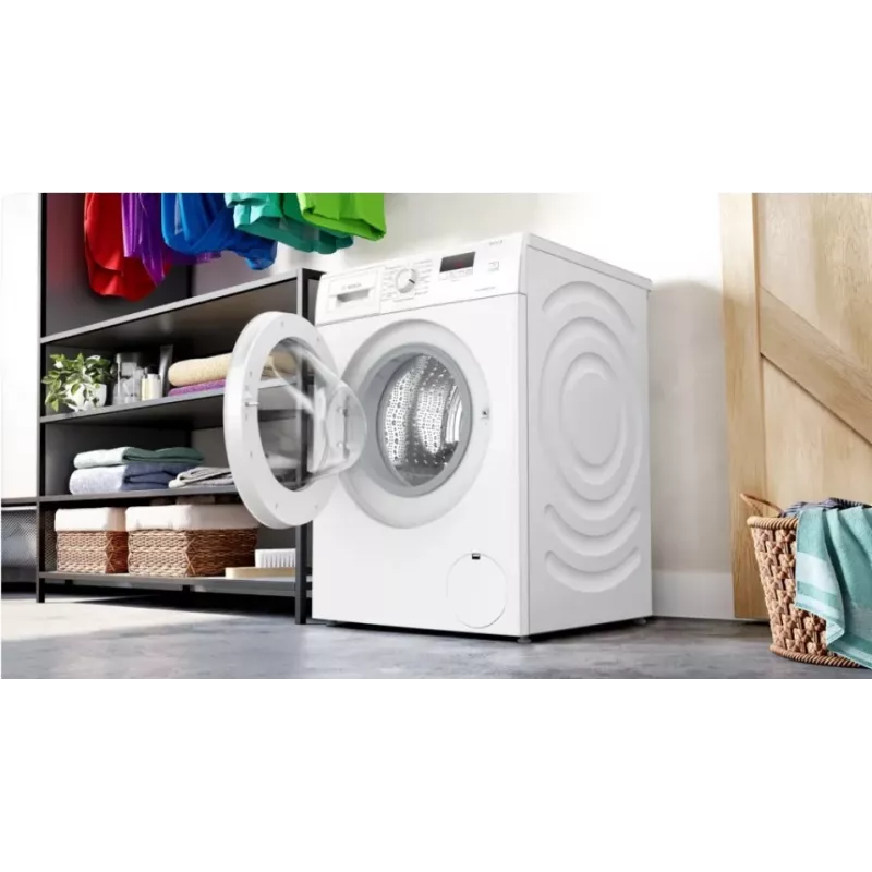 Lavadora de carga frontal Bosch WGE02201PL — 8 kg, 1200 rpm, tambor de 55 l, pantalla LED, inverter