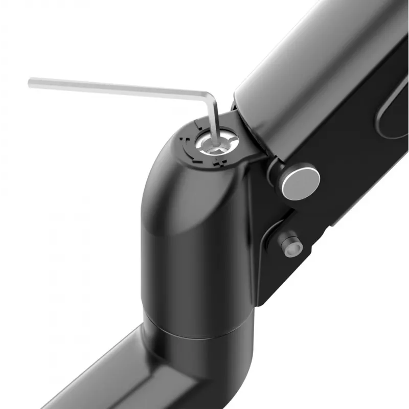 Soporte para monitor Maclean MC-860N, con pistón de gas, 13-27, 8 kg, Negro