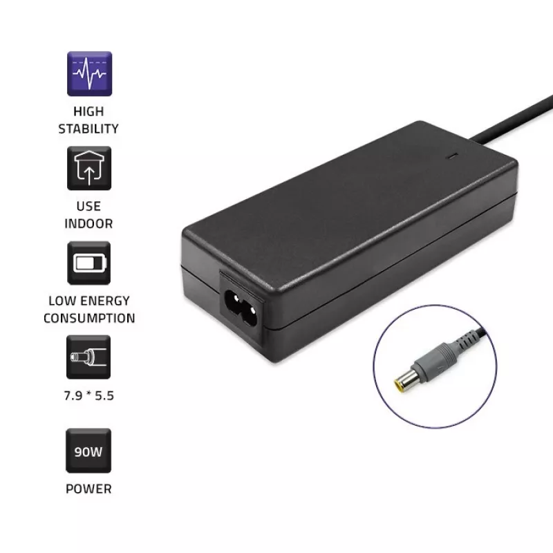 Qoltec 50093 Fuente de alimentación/adaptador 90 W Negro