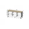 Aparador Cama LOTTA 150 3D blanco + roble sonoma