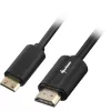Cable adaptador conector macho HDMI > conector macho Mini-HDMI (negro, 3 metros, HDMI 4K)