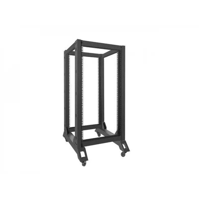 Rack de pie LANBERG OR01-6822-B 22U, 600 mm ancho x 800 mm fondo, negro, capacidad de carga 600 kg
