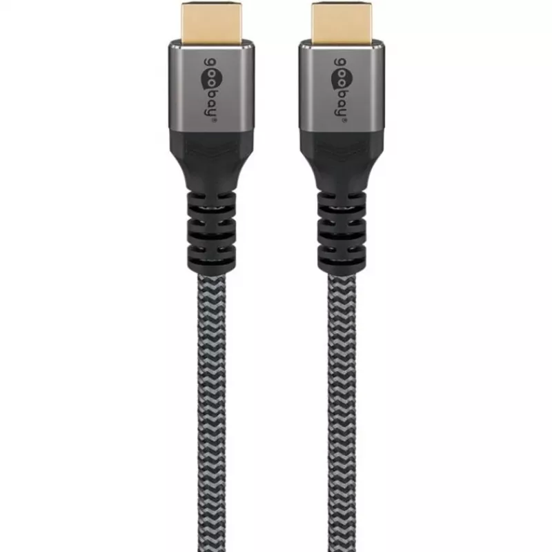 Goobay 65263 Cable HDMI 5 m HDMI Tipo A (estándar) Gris (65263)