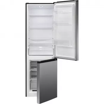 Frigorífico independiente BOMANN KG 7357, 315 L totales (219 L frigorífico, 96 L congelador), acero inoxidable, iluminación LED, 40 dB