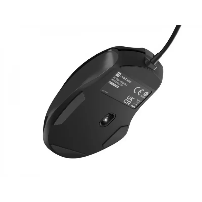 Ratón óptico con cable NATEC NMY-2047 USB Type-A, 4000 DPI, 6 botones, diestro, retroiluminación