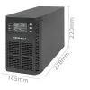 Qoltec SAI sistema de alimentación ininterrumpida | 1kVA | 1000W | factor de potencia 1,0 | LCD | EPO | USB | Online