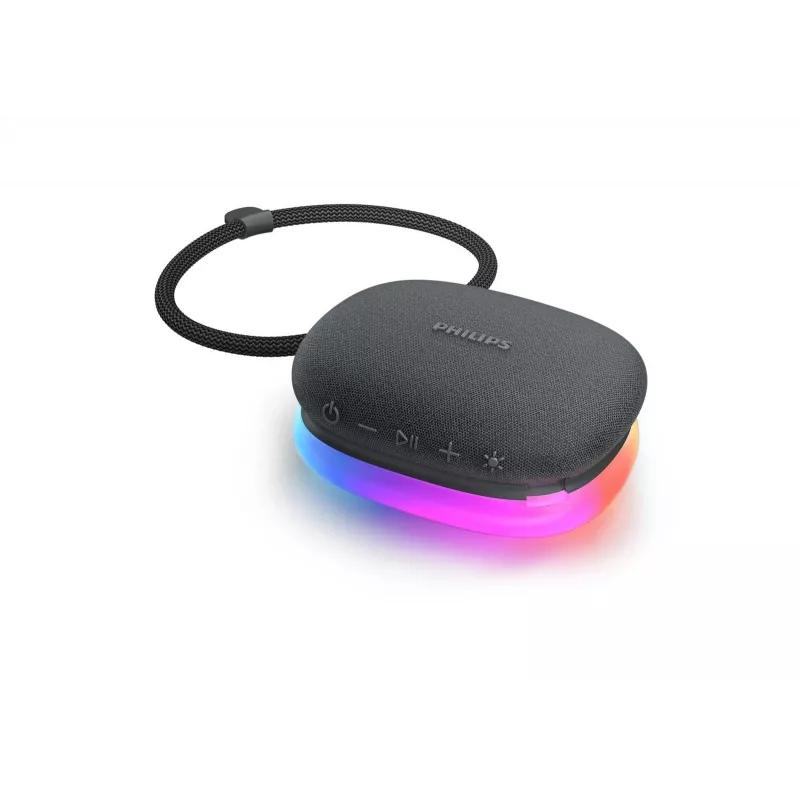 Altavoz Bluetooth Philips TAS2307BK/00 con luces integradas, reproducción de audio inalámbrica