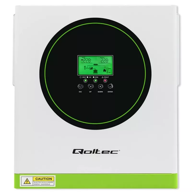 Inversor solar aislado QOLTEC 3500W modelo 53864 para instalaciones fotovoltaicas autónomas