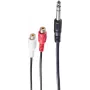 Cable de audio ShiverPeaks BS30461 0,2 m 6,35 mm 2xRCA negro rojo blanco