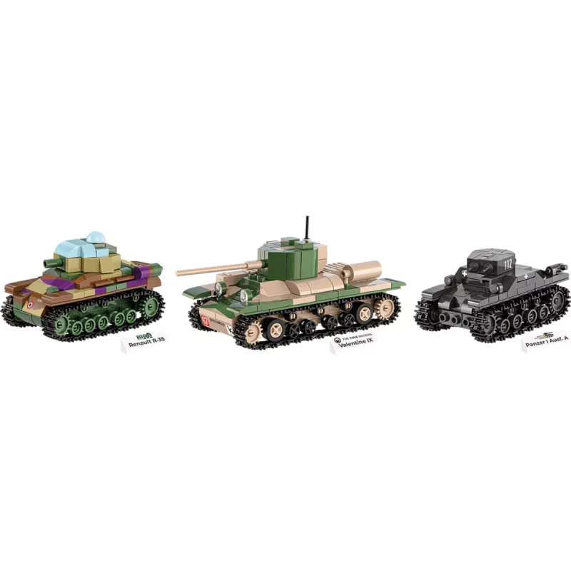 Set de construcción COBI Renault R35 Valentine IX Panzer I 595 piezas