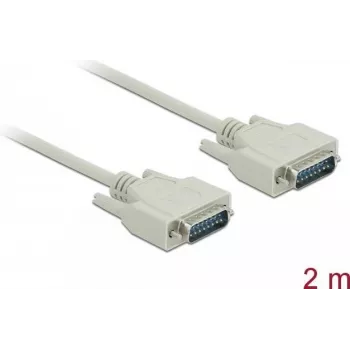 Cable serie DeLOCK 85976 beige 2m Sub-D15