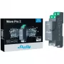 Relé semiconductor Shelly Wave Pro 2 2 canales 25 A 110–240 V carril DIN, 868,4 MHz