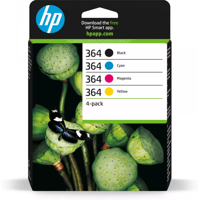 HP 364 Pack de 4 cartuchos de tinta originales negro/cian/magenta/amarillo