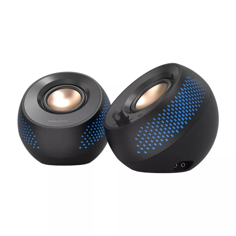 Altavoces para ordenador CREATIVE Pebble X 2.0 USB-C con iluminación RGB ajustable, Bluetooth 5.3, audio USB, hasta 15 W RMS de potencia para PC y Mac