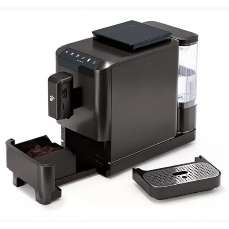 Cafetera de espresso Tchibo Esperto2 Milk negra — espumador de leche integrado, cafetera superautomática de espresso para encimera