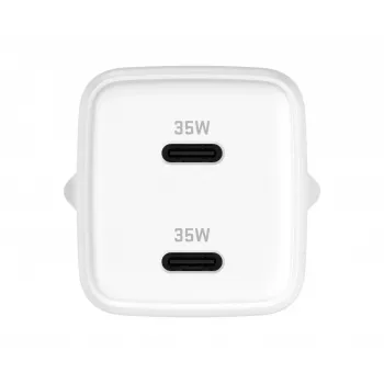 Cargador de pared USB-C YENKEE G35D 2x18W Power Delivery 3.0 3A