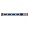 Dock USB-C - 4K HDMI, USB 3.2 Gen 1, hub USB-A, GbE, tarjeta de memoria, carga PD 100W, cable extraíble U442-DOCK5D-GY